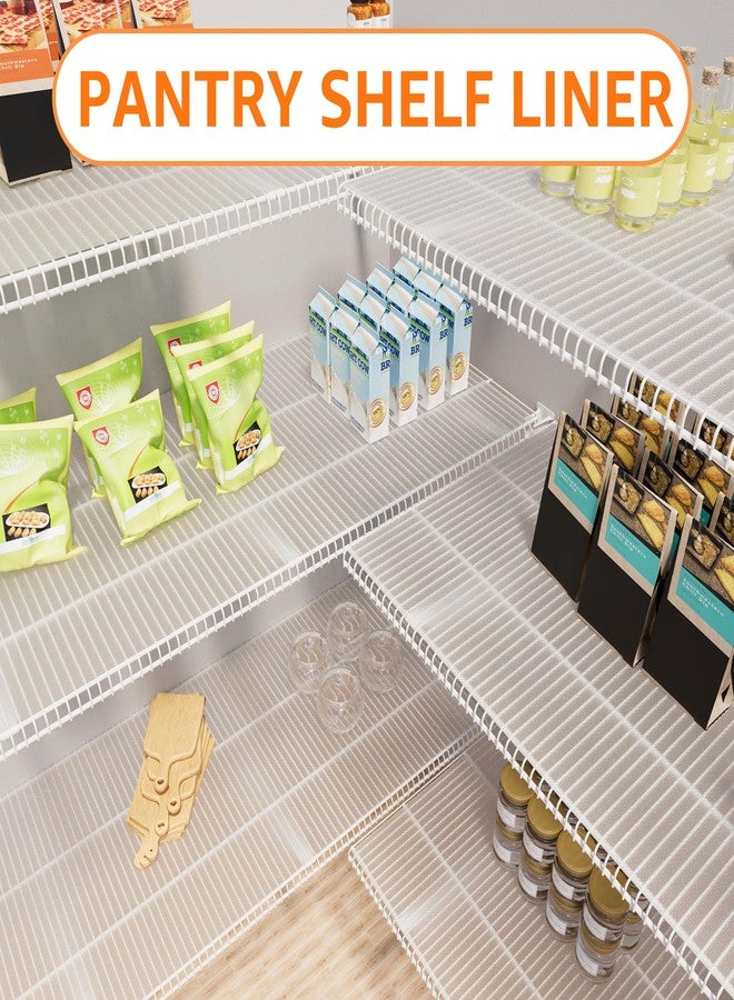 PABUSIOR Pantry Shelf Liner for 16 inch Wire Shelving - Clear Wire Shelf Liner Precise Size 15.5 x 157 Inch - Easy to Cut, (Thick 1.2mm) Transparent Shelves Mat for Garage Drawer - Image 2